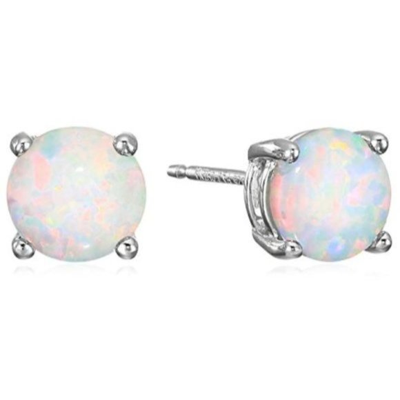 Genuine Birthstone Stud Earrings - Picture 1 of 2